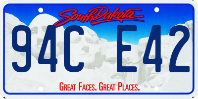 SD license plate 94CE42