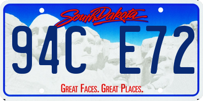 SD license plate 94CE72
