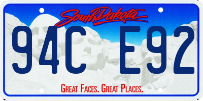 SD license plate 94CE92