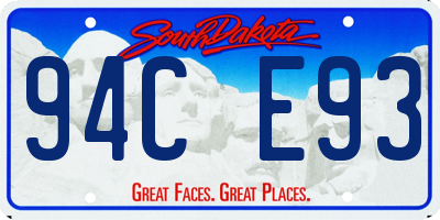 SD license plate 94CE93