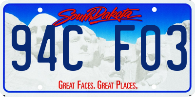 SD license plate 94CF03