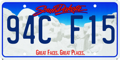 SD license plate 94CF15