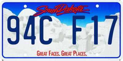 SD license plate 94CF17