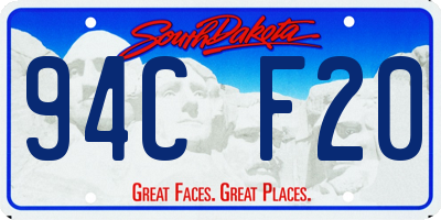SD license plate 94CF20