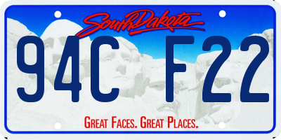 SD license plate 94CF22