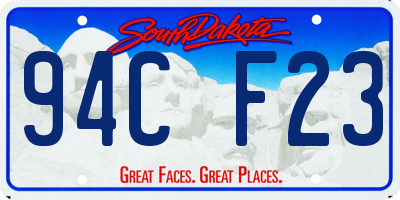 SD license plate 94CF23