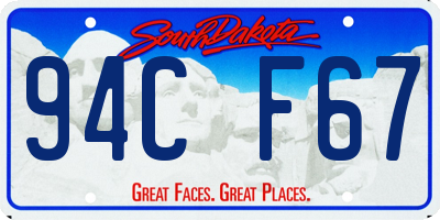 SD license plate 94CF67