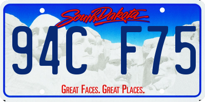 SD license plate 94CF75