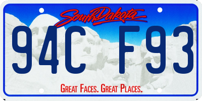 SD license plate 94CF93