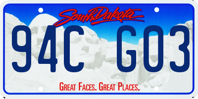 SD license plate 94CG03