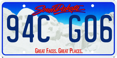 SD license plate 94CG06