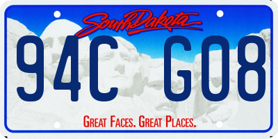 SD license plate 94CG08
