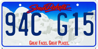 SD license plate 94CG15