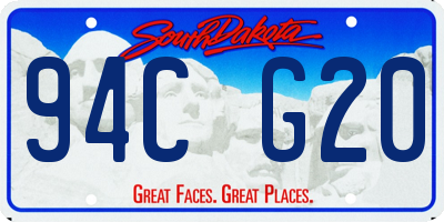 SD license plate 94CG20