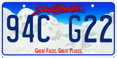 SD license plate 94CG22