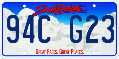 SD license plate 94CG23