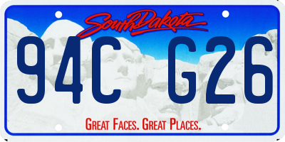 SD license plate 94CG26