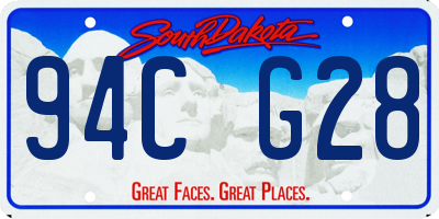 SD license plate 94CG28