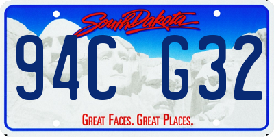 SD license plate 94CG32