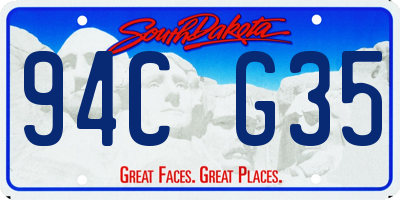 SD license plate 94CG35