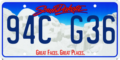 SD license plate 94CG36