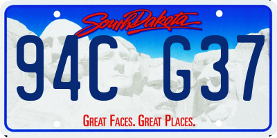 SD license plate 94CG37