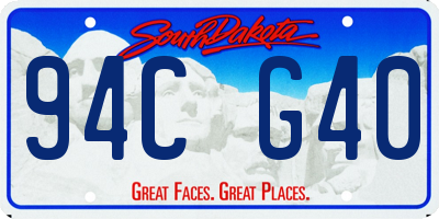 SD license plate 94CG40
