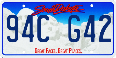 SD license plate 94CG42