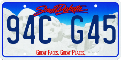 SD license plate 94CG45