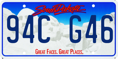 SD license plate 94CG46