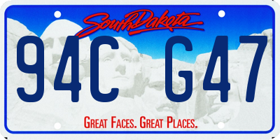 SD license plate 94CG47