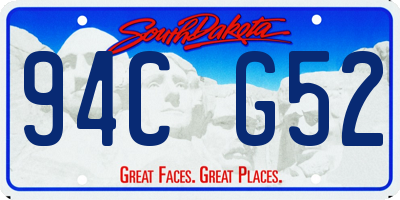 SD license plate 94CG52