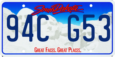 SD license plate 94CG53