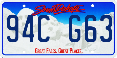 SD license plate 94CG63
