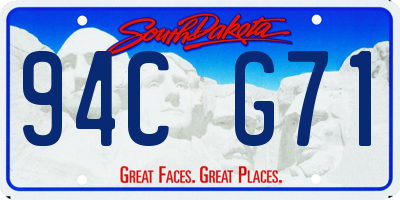 SD license plate 94CG71