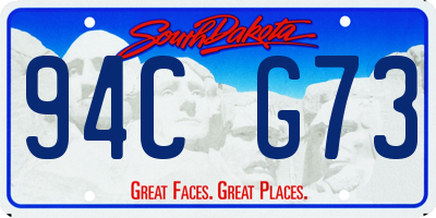 SD license plate 94CG73