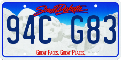 SD license plate 94CG83