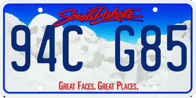 SD license plate 94CG85