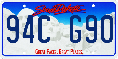 SD license plate 94CG90