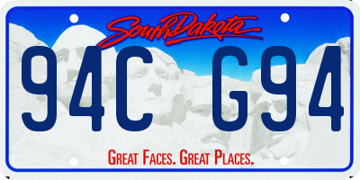 SD license plate 94CG94