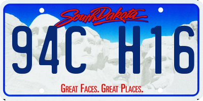 SD license plate 94CH16