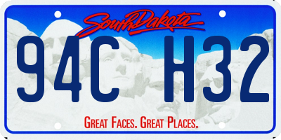 SD license plate 94CH32