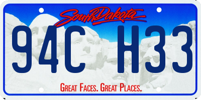 SD license plate 94CH33