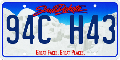 SD license plate 94CH43