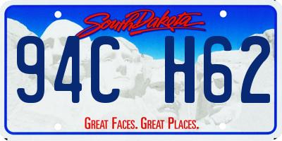 SD license plate 94CH62