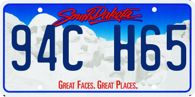 SD license plate 94CH65