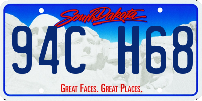 SD license plate 94CH68