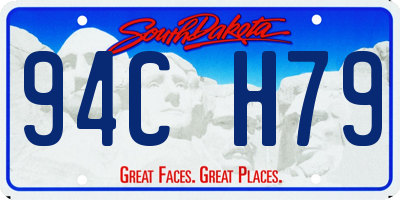 SD license plate 94CH79