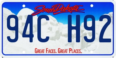 SD license plate 94CH92