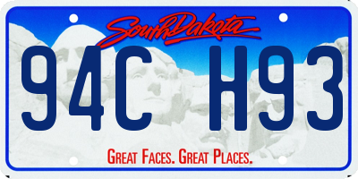 SD license plate 94CH93